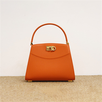 salvatore ferragamo grained leather top handle bag #21h159